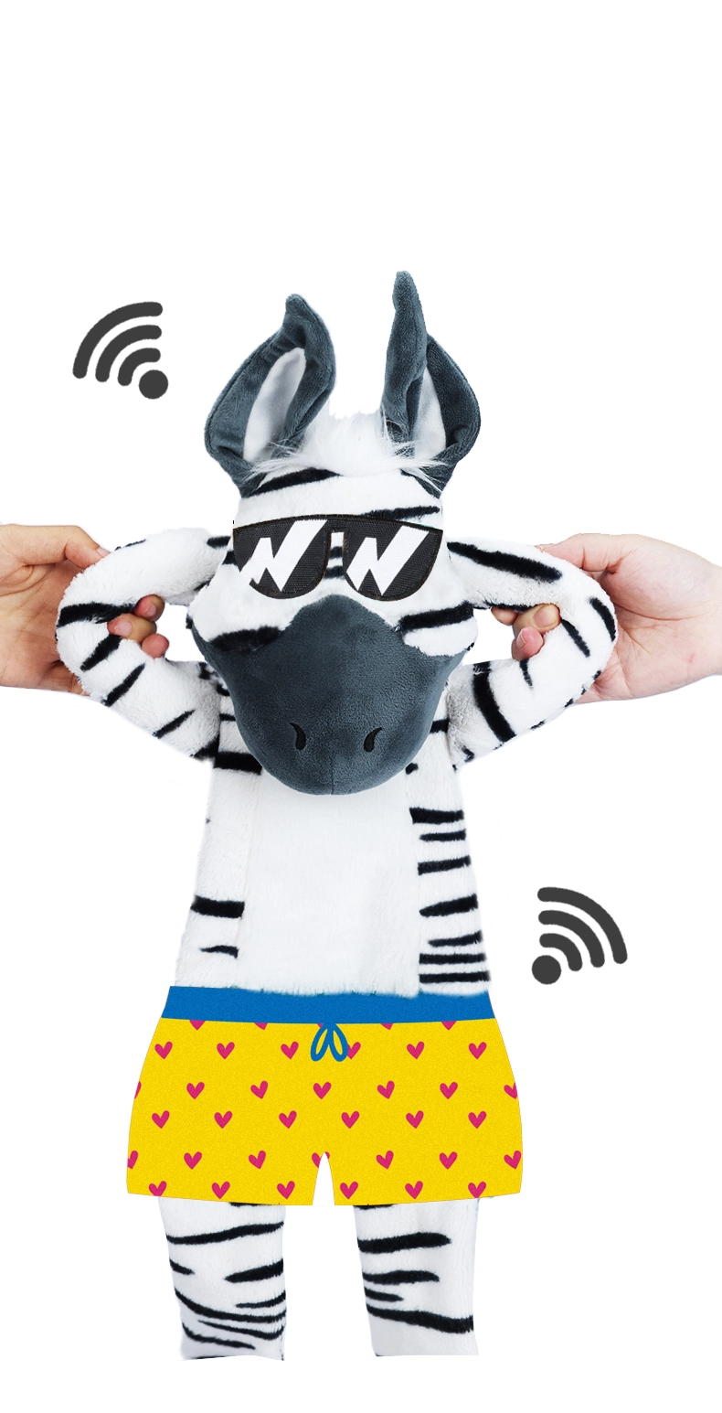 Jumbo Skinnez Zebra | Plush Crinkle Dog Toy | Dog Chew Toy