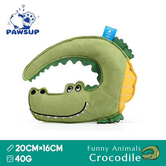 Funny Animals Crocodile | Plush Squeaky Dog Toy