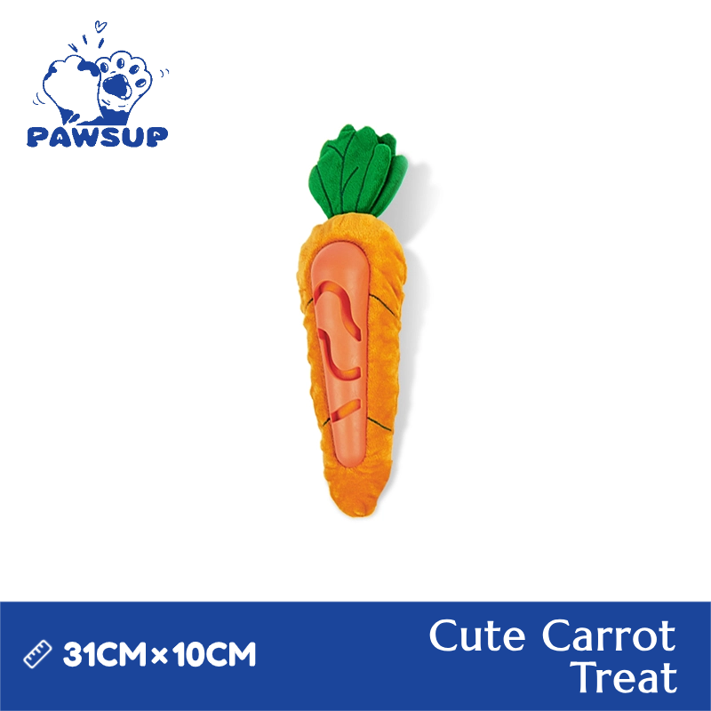 Veggie Lover | Cute Carrot | Treat Squeaky Dog Toy