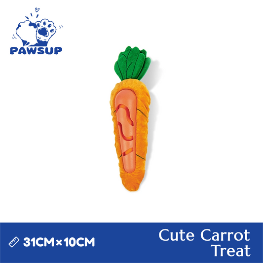 Veggie Lover | Cute Carrot | Treat Squeaky Dog Toy