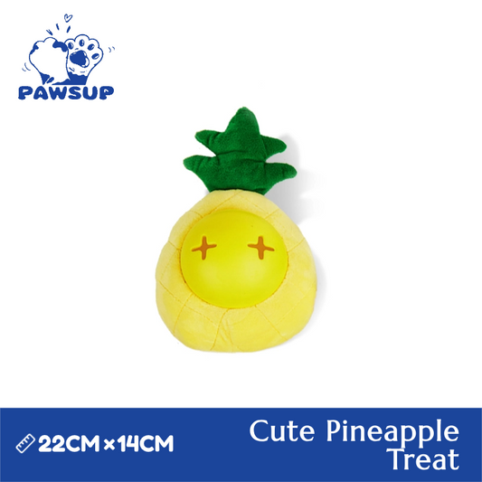 Veggie Lover | Cute Pineapple | Treat Squeaky Dog Toy
