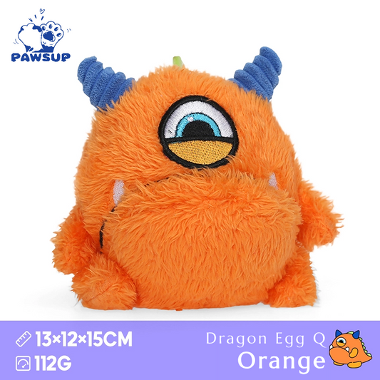 Dragon Egg Q - Orange | Dog Toys with Spiky Dog Balls