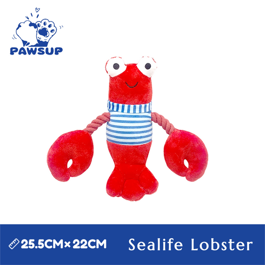 Sealife Lobster | Plush Dog Toy | Squeaker Inside