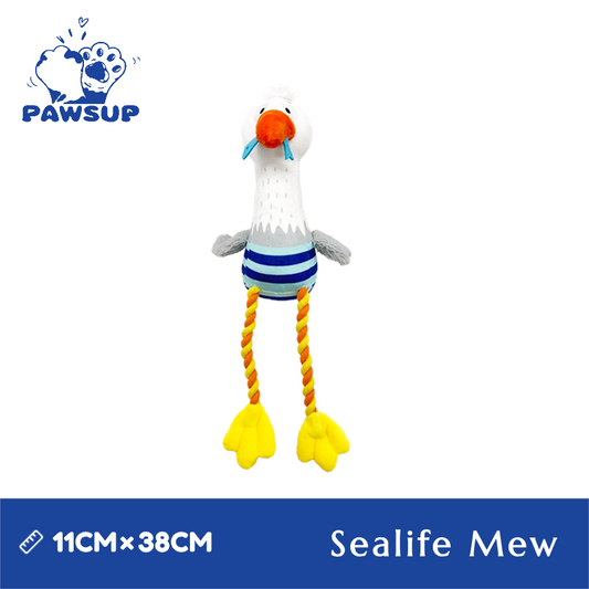 Sealife Sea Mew | Plush Dog Toy | Squeaker Inside