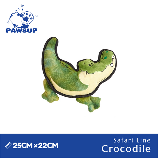 Safari Line Crocodile | Plush Squeaky Dog Toy