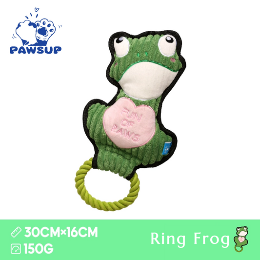 Handle Animals Frog | Plush Handle Rope Pull Toy | Dog Toy