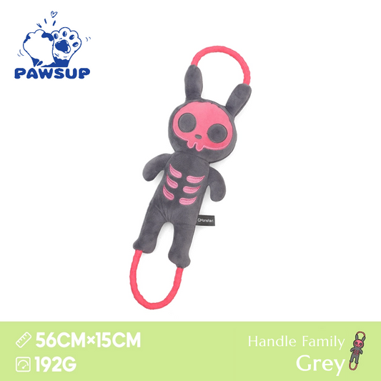 Handle Family Skeleton Rabbit Rope Grey | Dog Toy