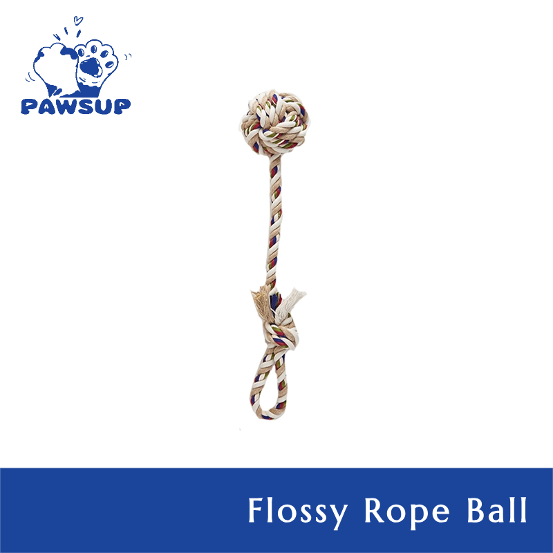 Teething Flossy With Ball Rope Dog Toy | Pet Toys