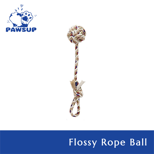 Teething Flossy With Ball Rope Dog Toy | Pet Toys