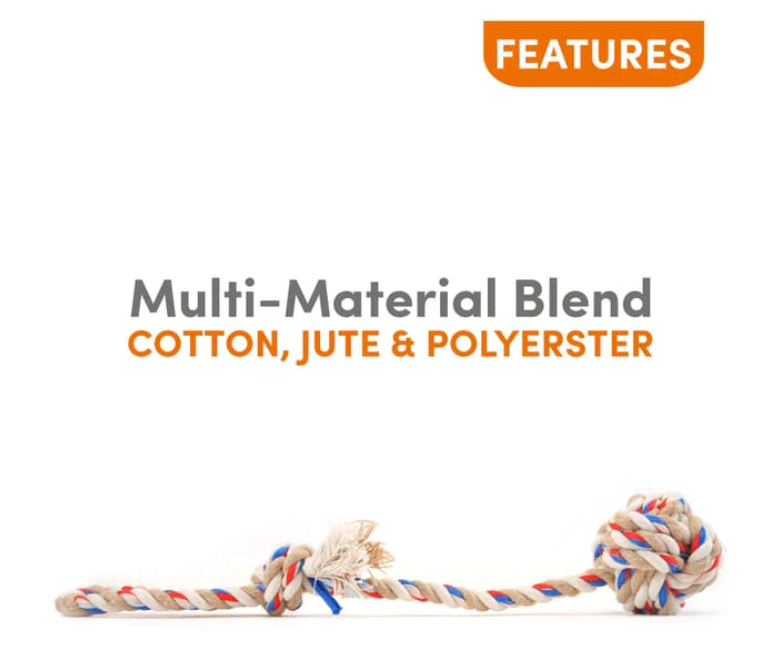 Teething Flossy With Ball Rope Dog Toy | Pet Toys