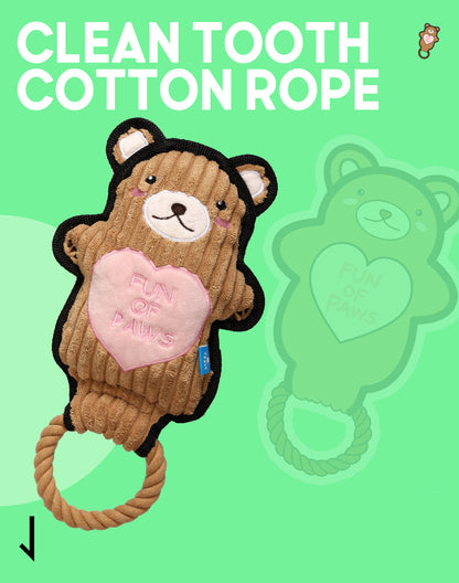 Handle Animals Bear | Plush Handle Rope Pull Toy | Dog Toy