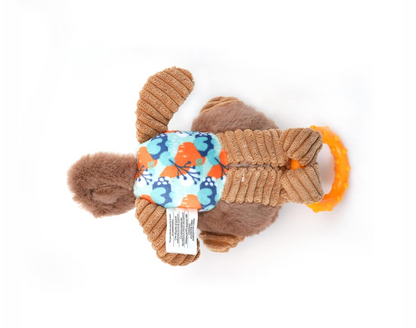 Puppy Teething Toy | Monkey Plush Squeaky Dog Toy