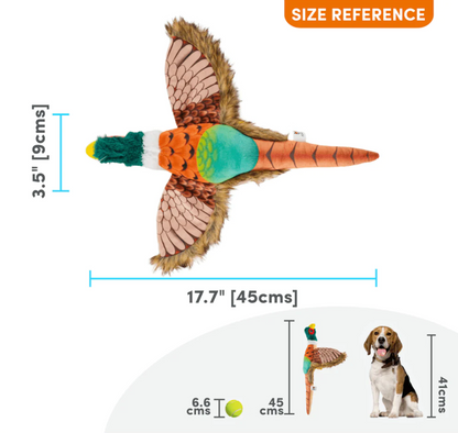 Wildlife Toy | Pheasant | Plush Squeaky Dog Toy