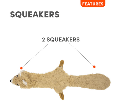 Wildlife Toy | Squirrel | Skinneez Stuffless Crinkle Dog Toy