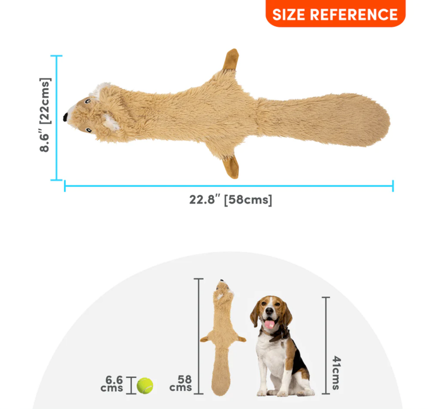 Wildlife Toy | Squirrel | Skinneez Stuffless Crinkle Dog Toy
