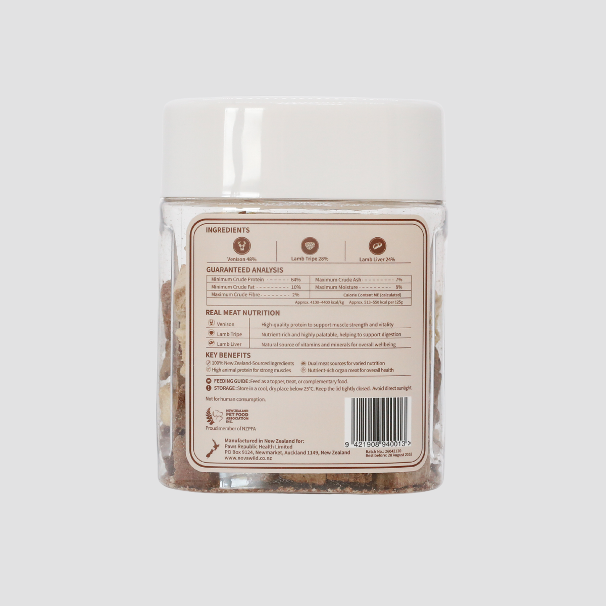 03 Pasture Recipe | Venison, Lamb Tripe & Lamb Liver 125g