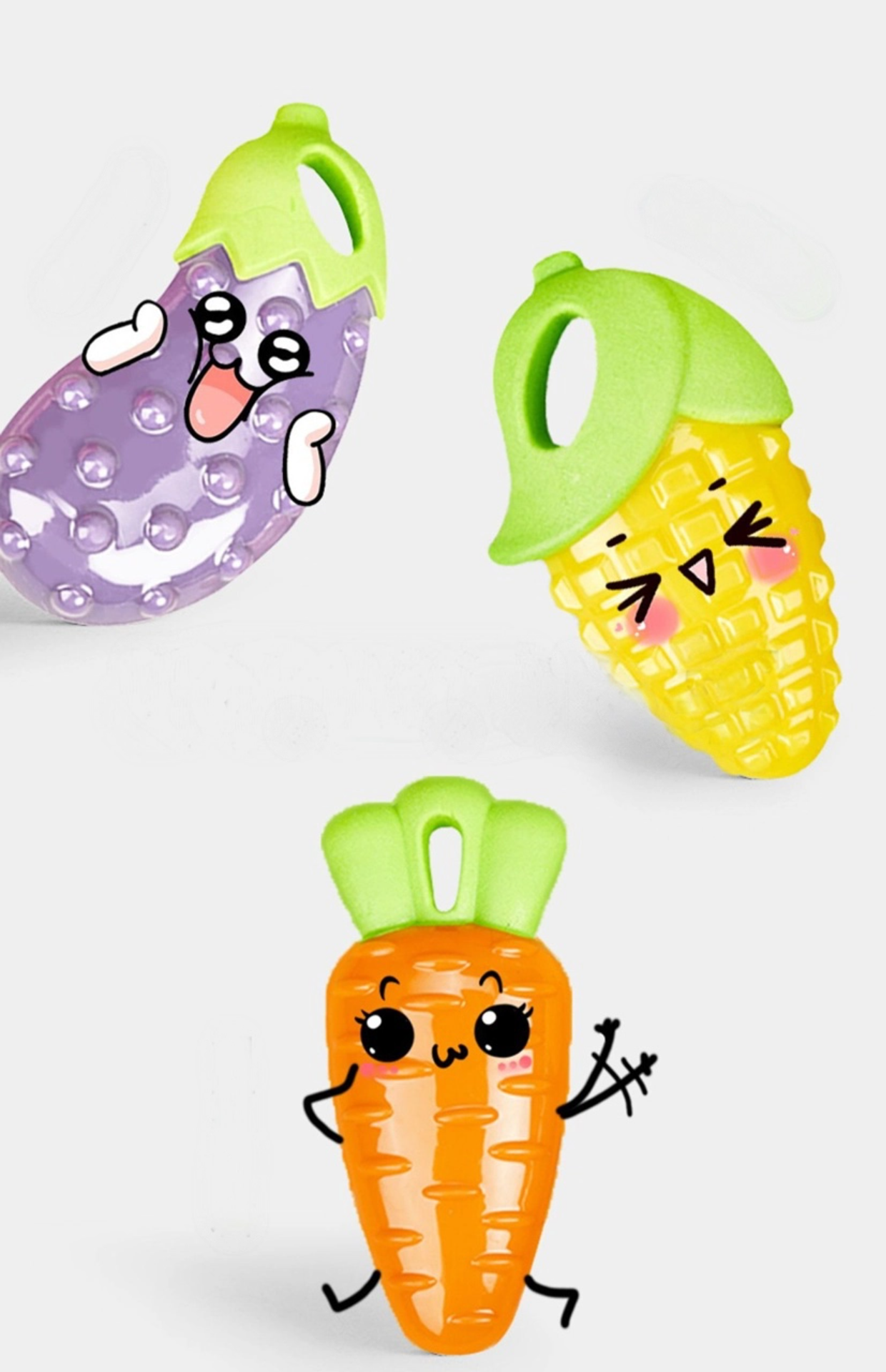 Veggie Bites Dog Toy Collection (Large)