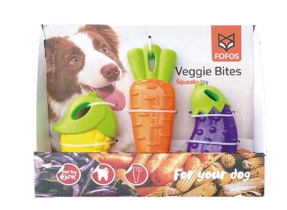 Veggie Bites Dog Toy Collection (Large)