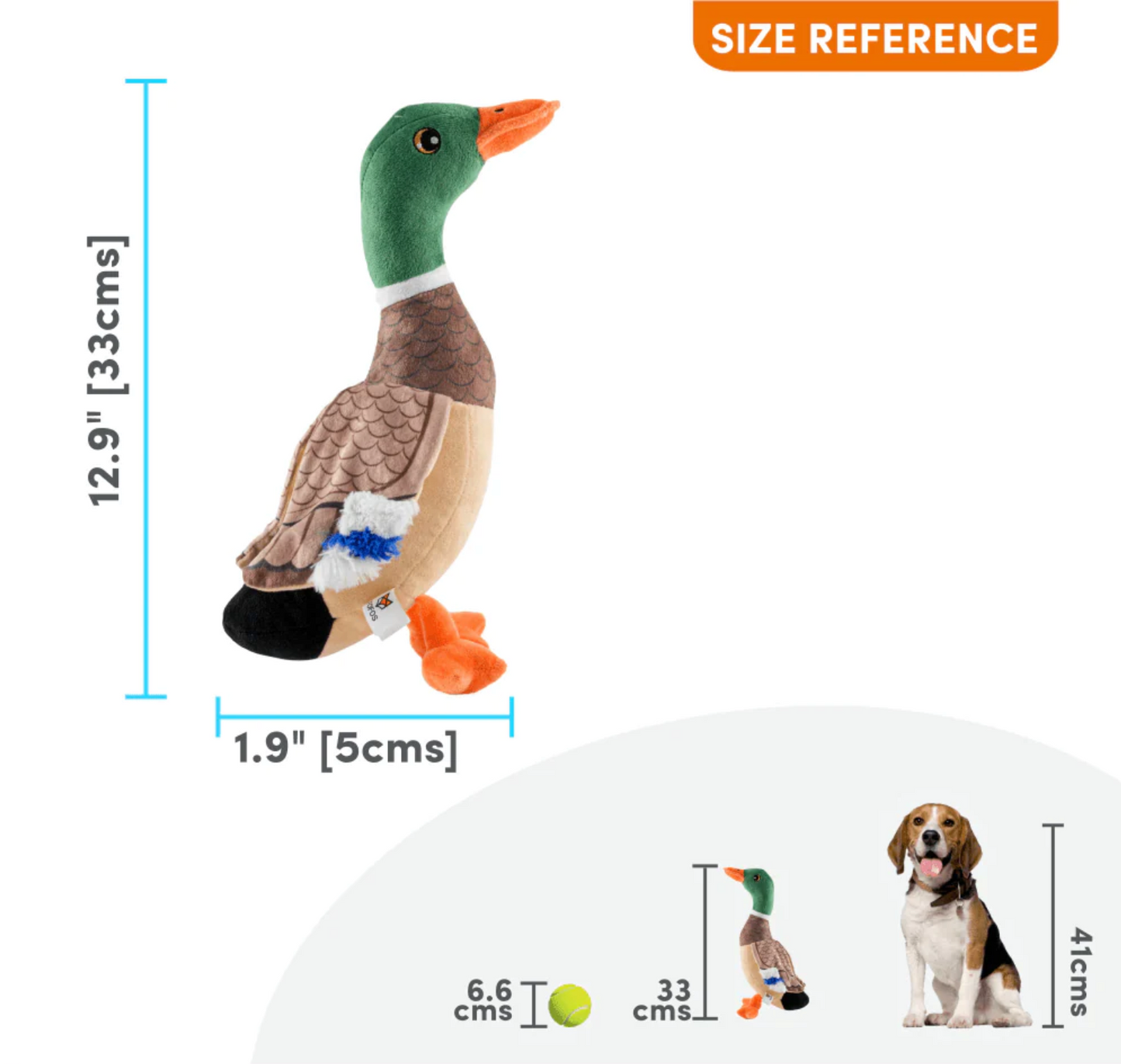 Wildlife Toy | Wild Duck | Plush Squeaky Dog Toy