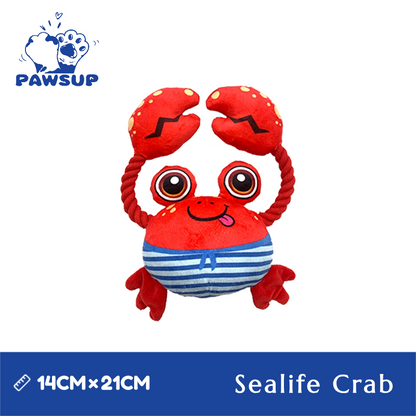 Sealife Crab | Plush Dog Toy | Squeaker Inside