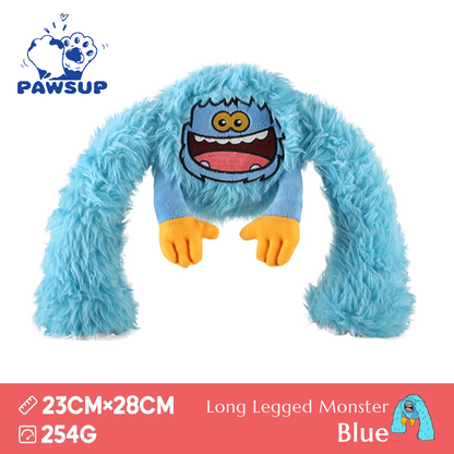 Monster | Long Legged Monster Blue | Plush Dog Toy with Squeaky Ball Inside