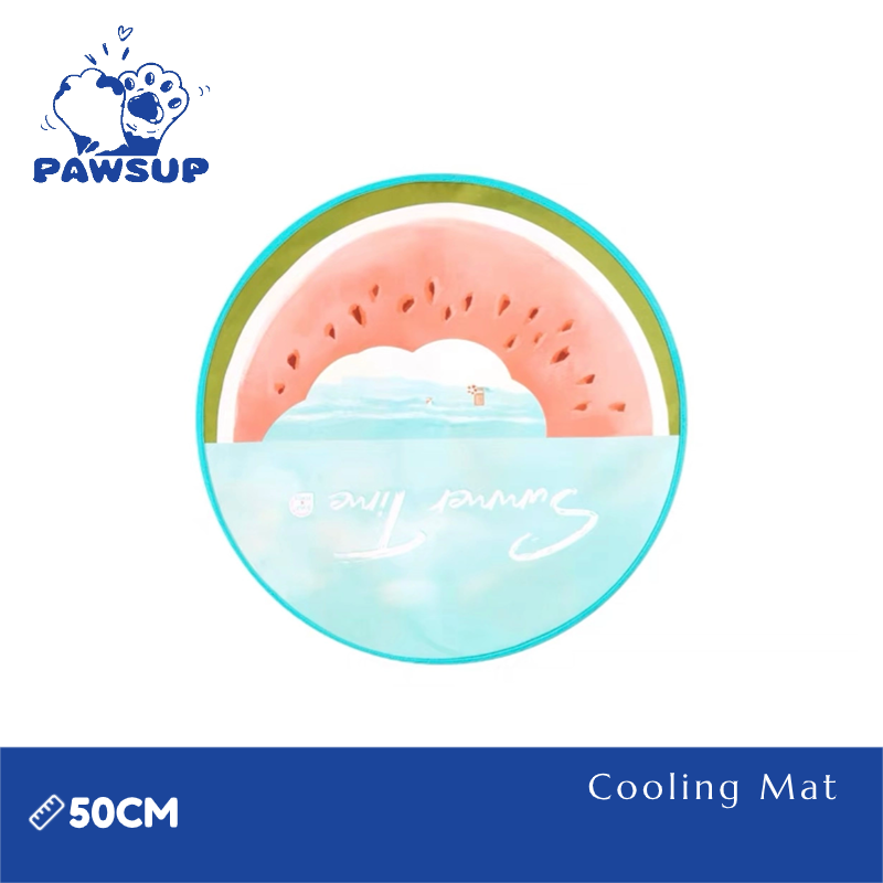 Summer Time Cooling Mat - Watermelon Beach