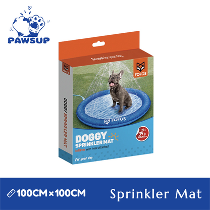 Inflatable Swimming Pet Pool | Sprinkler Pet Mat