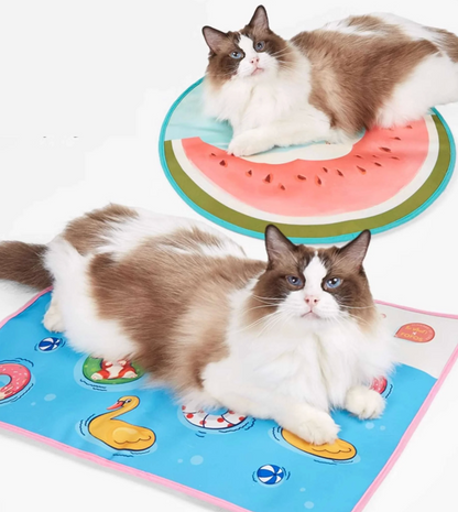 Summer Time Cooling Mat - Watermelon Beach