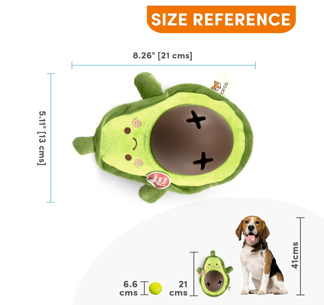 Veggie Lover | Cute Avocado | Treat Squeaky Dog Toy