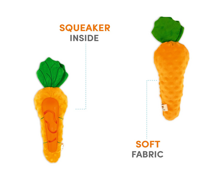 Veggie Lover | Cute Carrot | Treat Squeaky Dog Toy