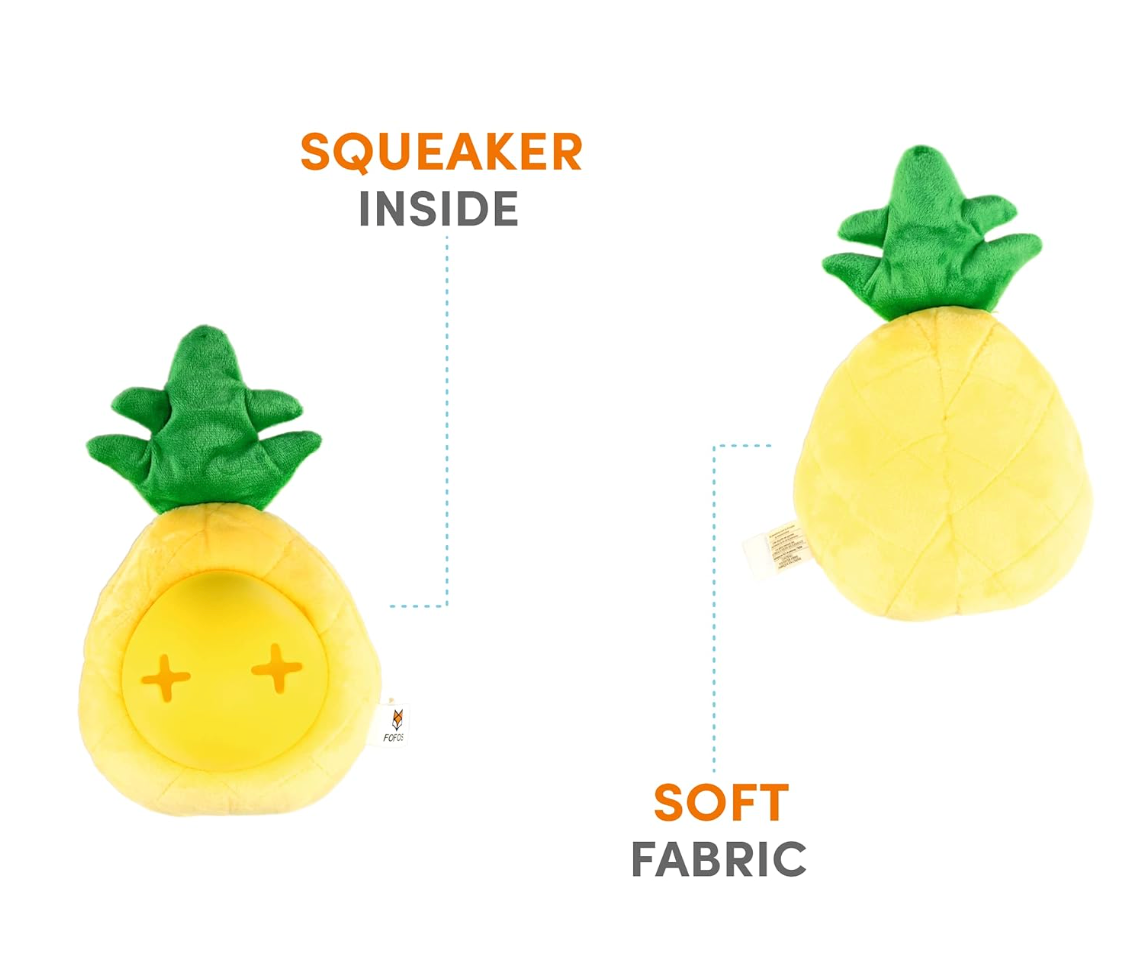 Veggie Lover | Cute Pineapple | Treat Squeaky Dog Toy