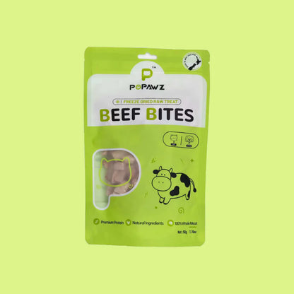 POPAWZ Freeze Dried Beef Bites 50g