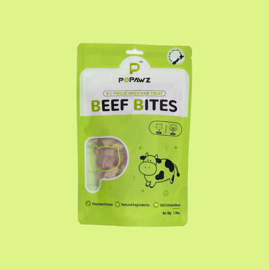 POPAWZ Freeze Dried Beef Bites 50g