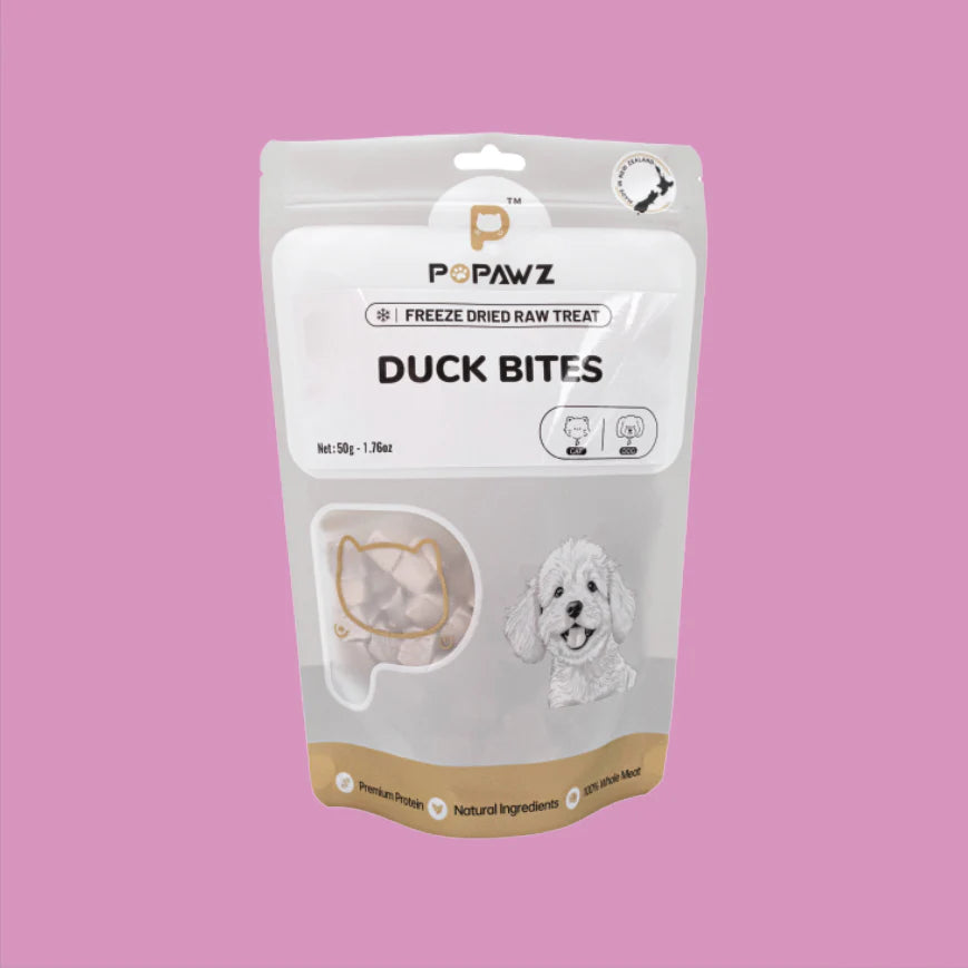 POPAWZ Freeze Dried Duck Bites 50g