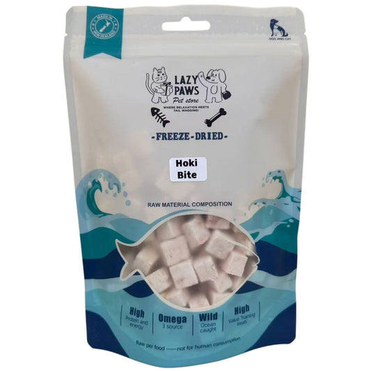 Lazy Paws Freeze Dried Hoki Bites 50g