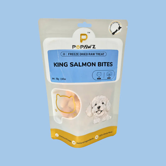 POPAWZ Freeze Dried King Salmon Bites 70g