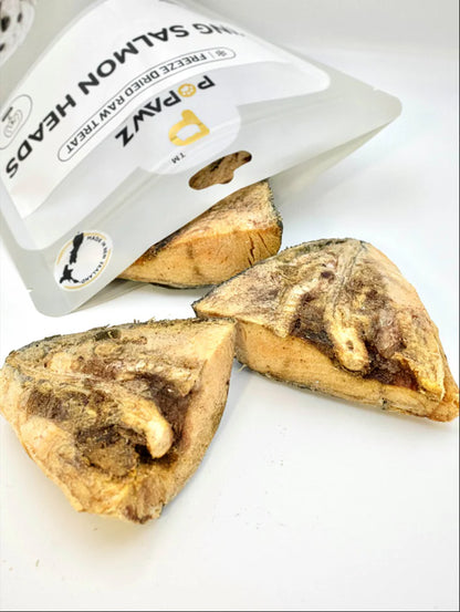 POPAWZ Freeze Dried King Salmon Heads 80g