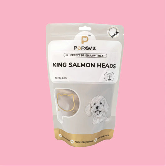 POPAWZ Freeze Dried King Salmon Heads 80g