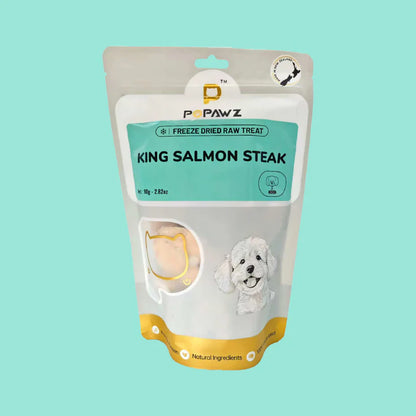 POPAWZ Freeze Dried King Salmon Steak 80g