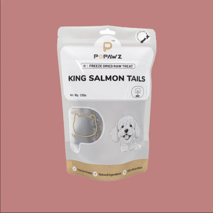 POPAWZ Freeze Dried King Salmon Tails 80g
