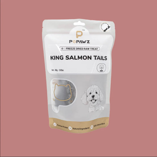 POPAWZ Freeze Dried King Salmon Tails 80g