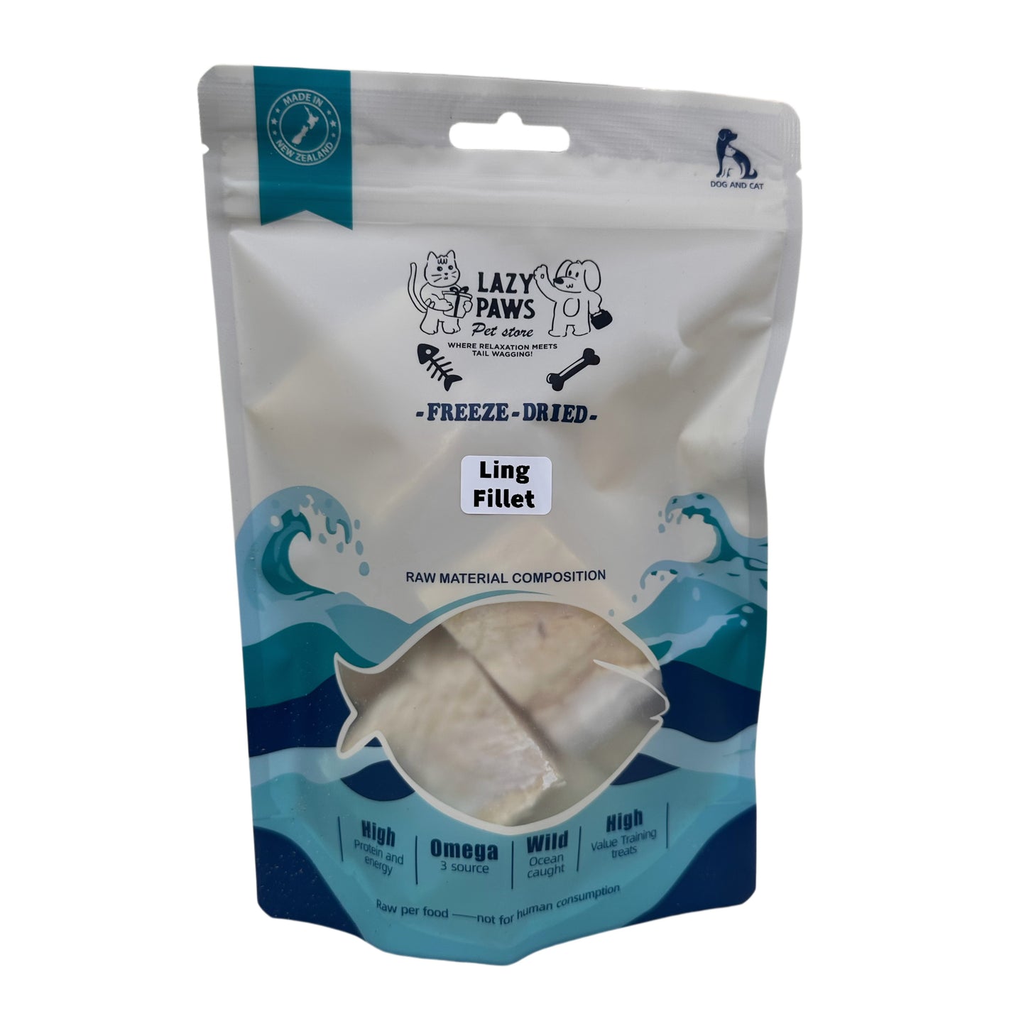 Lazy Paws Ling Fish Fillet 50g