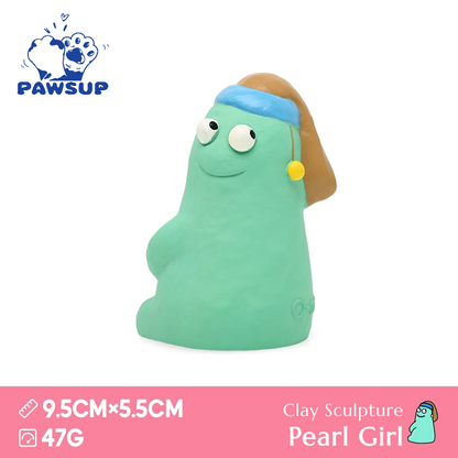 Alien Family | Clay Sculpture Pearl Girl | Dog Toy