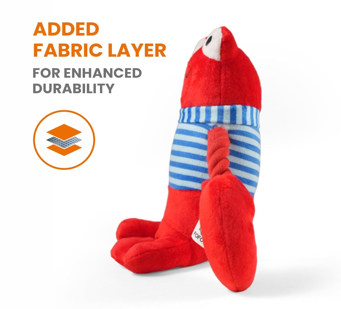 Sealife Lobster | Plush Dog Toy | Squeaker Inside