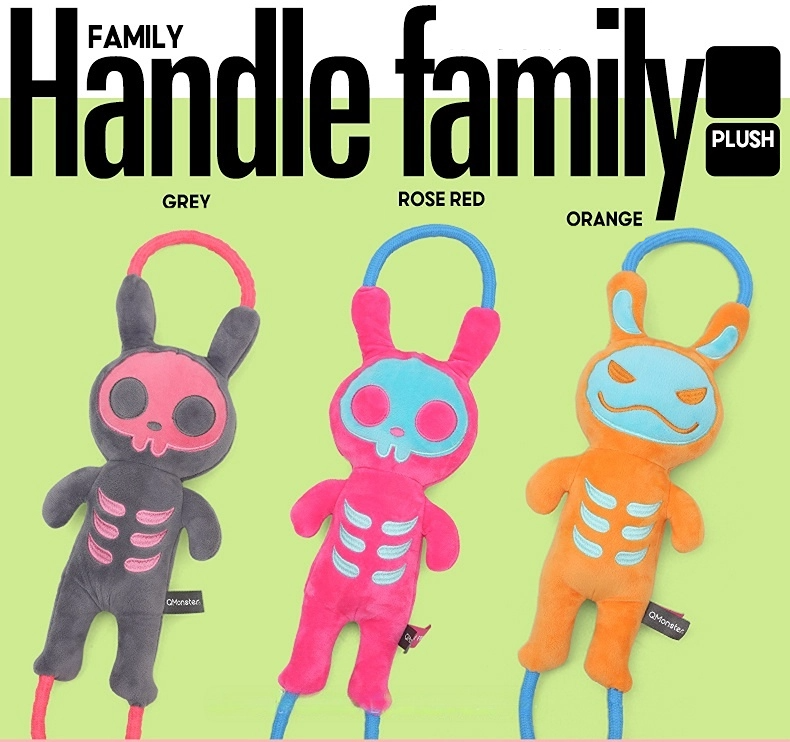 Handle Family Skeleton Rabbit Rope Grey | Dog Toy