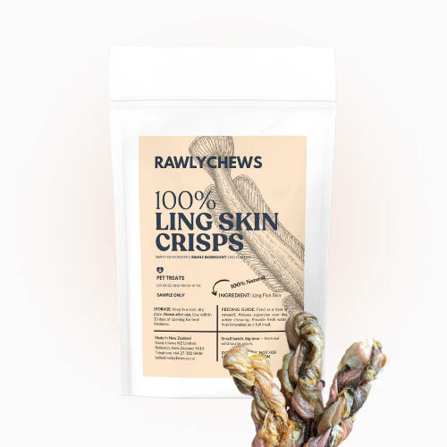 Rawly Chews Ling Skin Crisps 100g