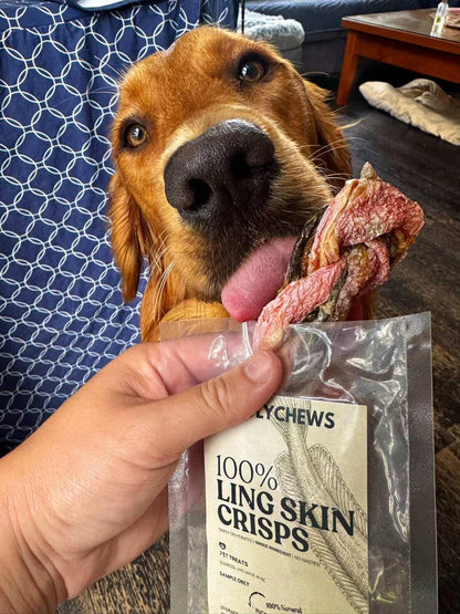 Rawly Chews Ling Skin Crisps 100g